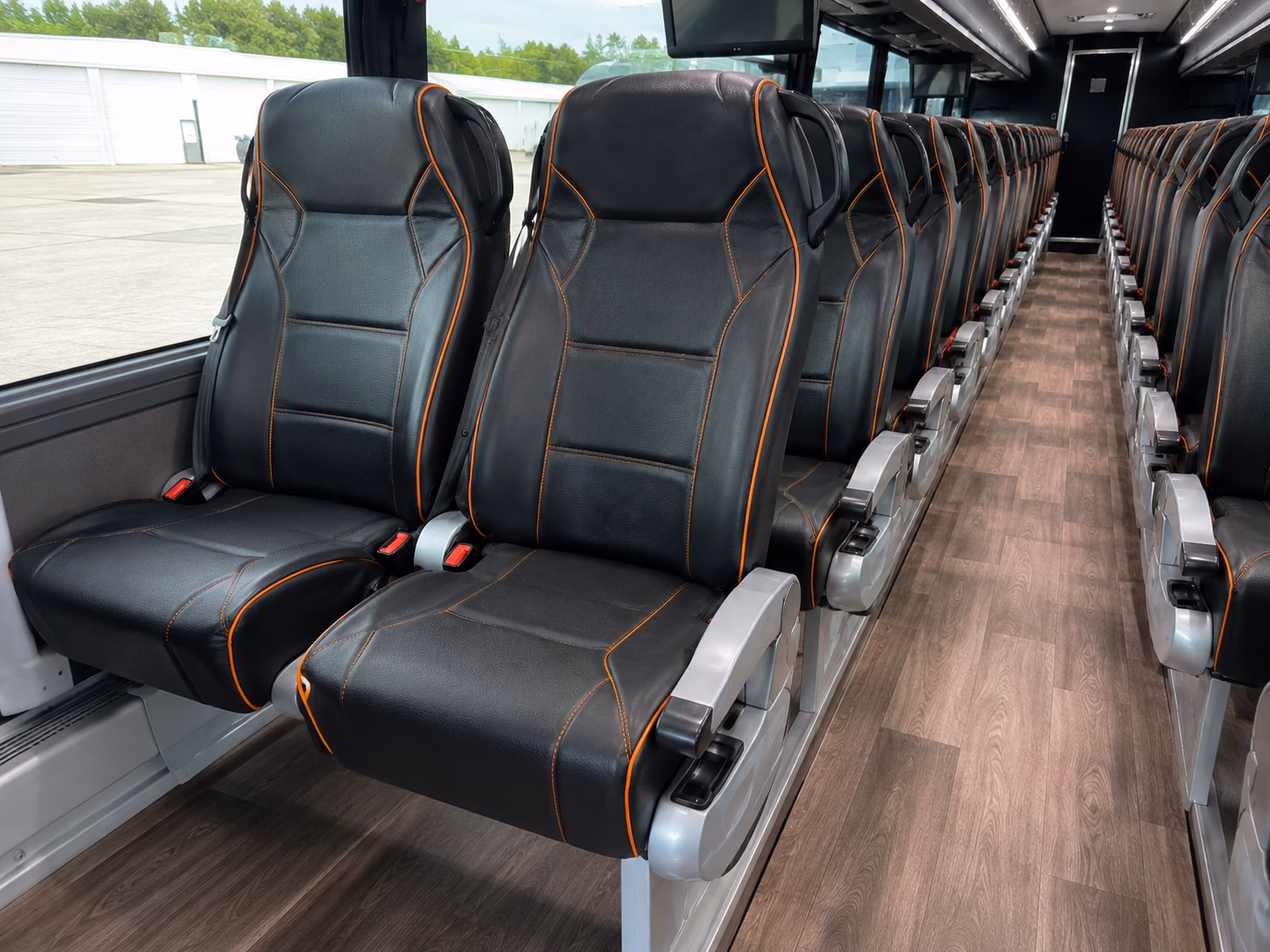 56 passenger charter bus interior