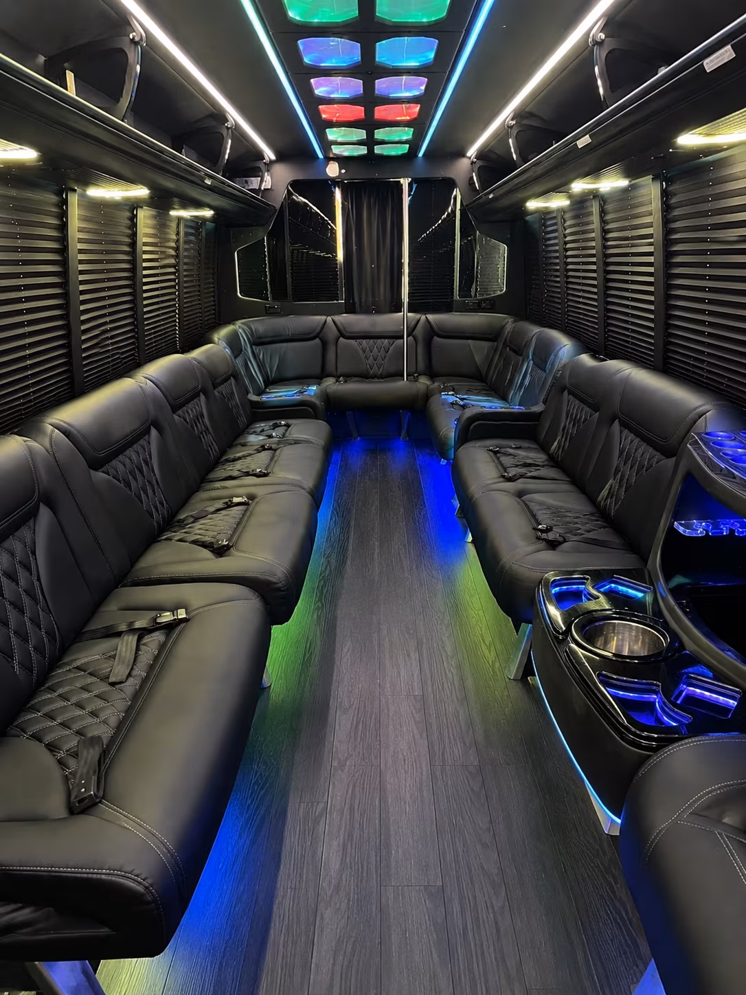mckinney 20 passenger party bus interior