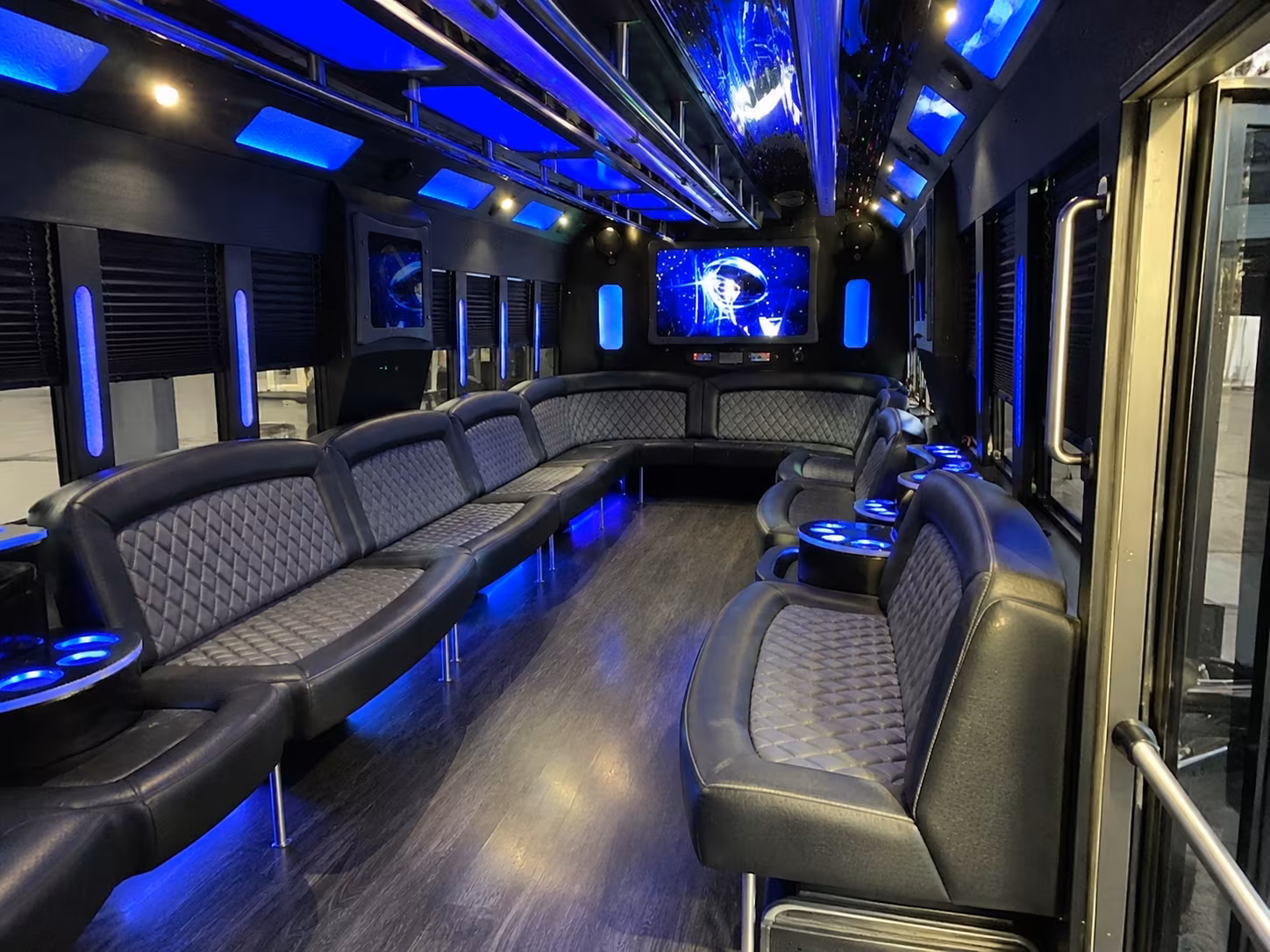mckinney 28 passenger party bus interior