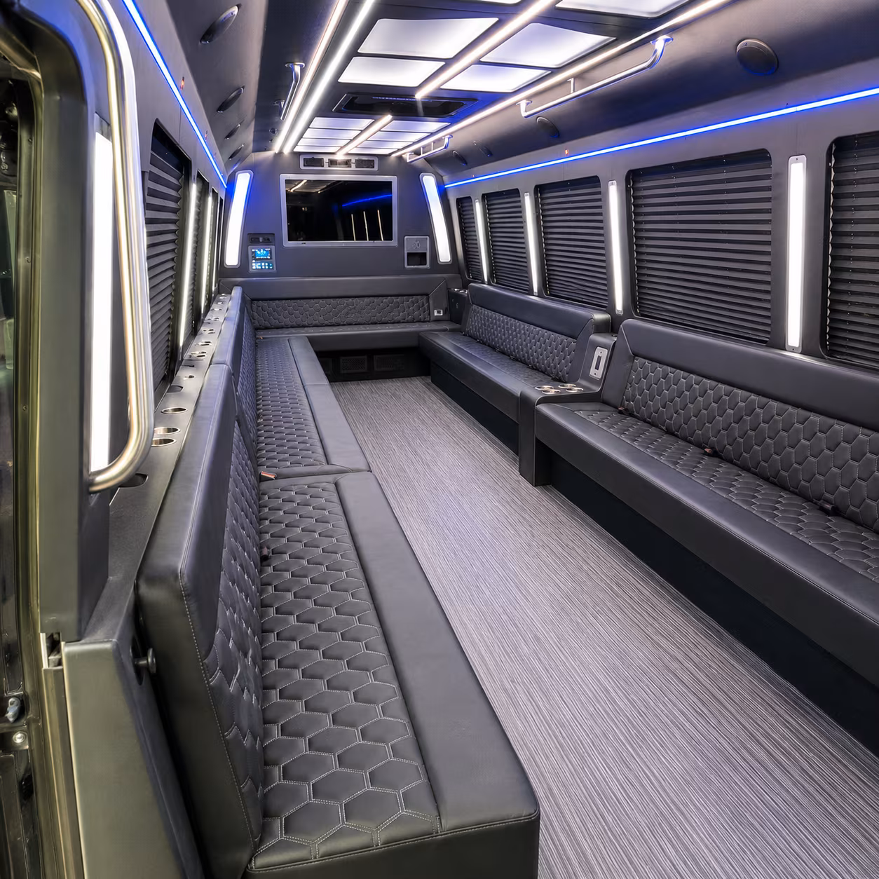 mckinney 40 passenger party bus interior